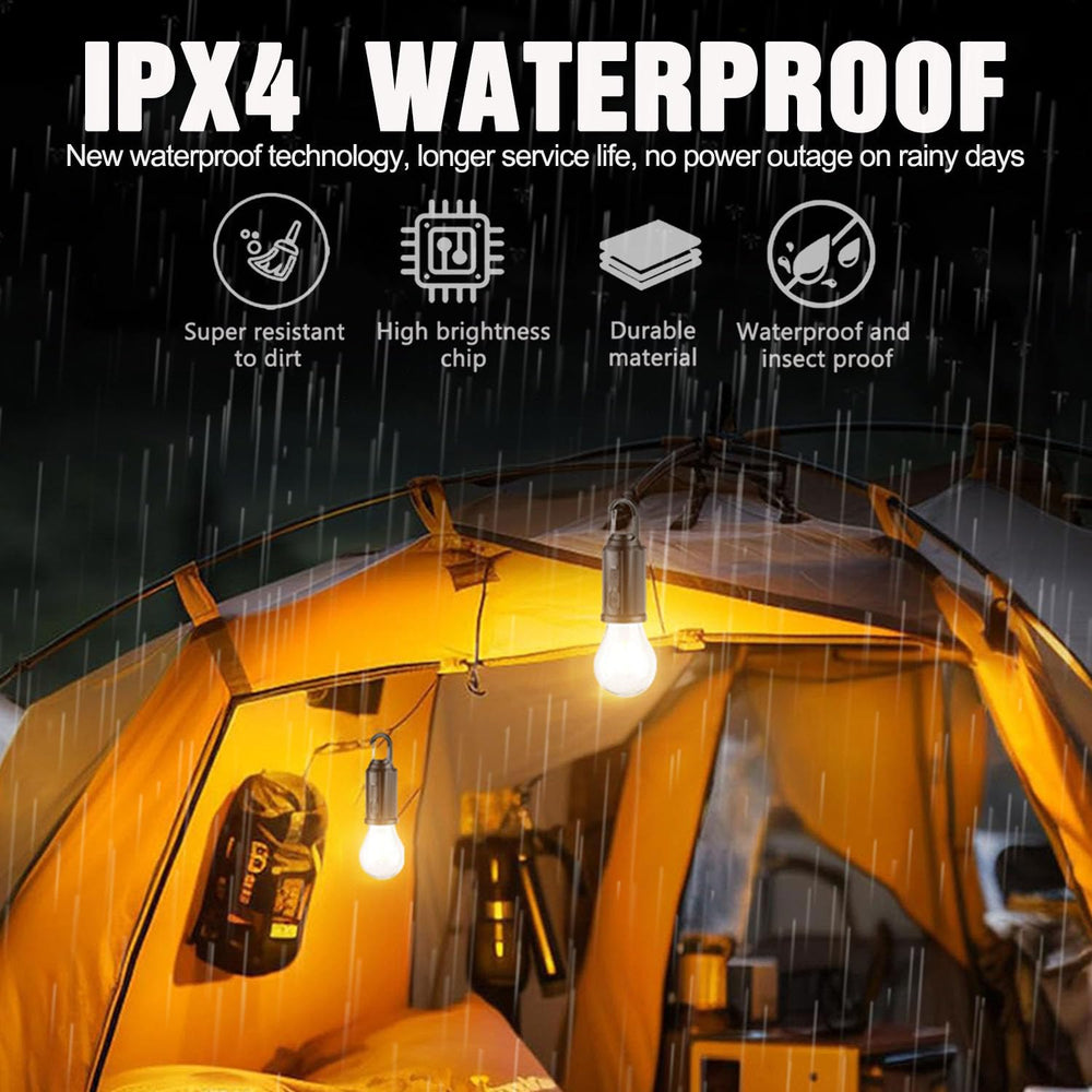 Pocketman Portable Camping Light hangs anywhere for quick campsite illumination.