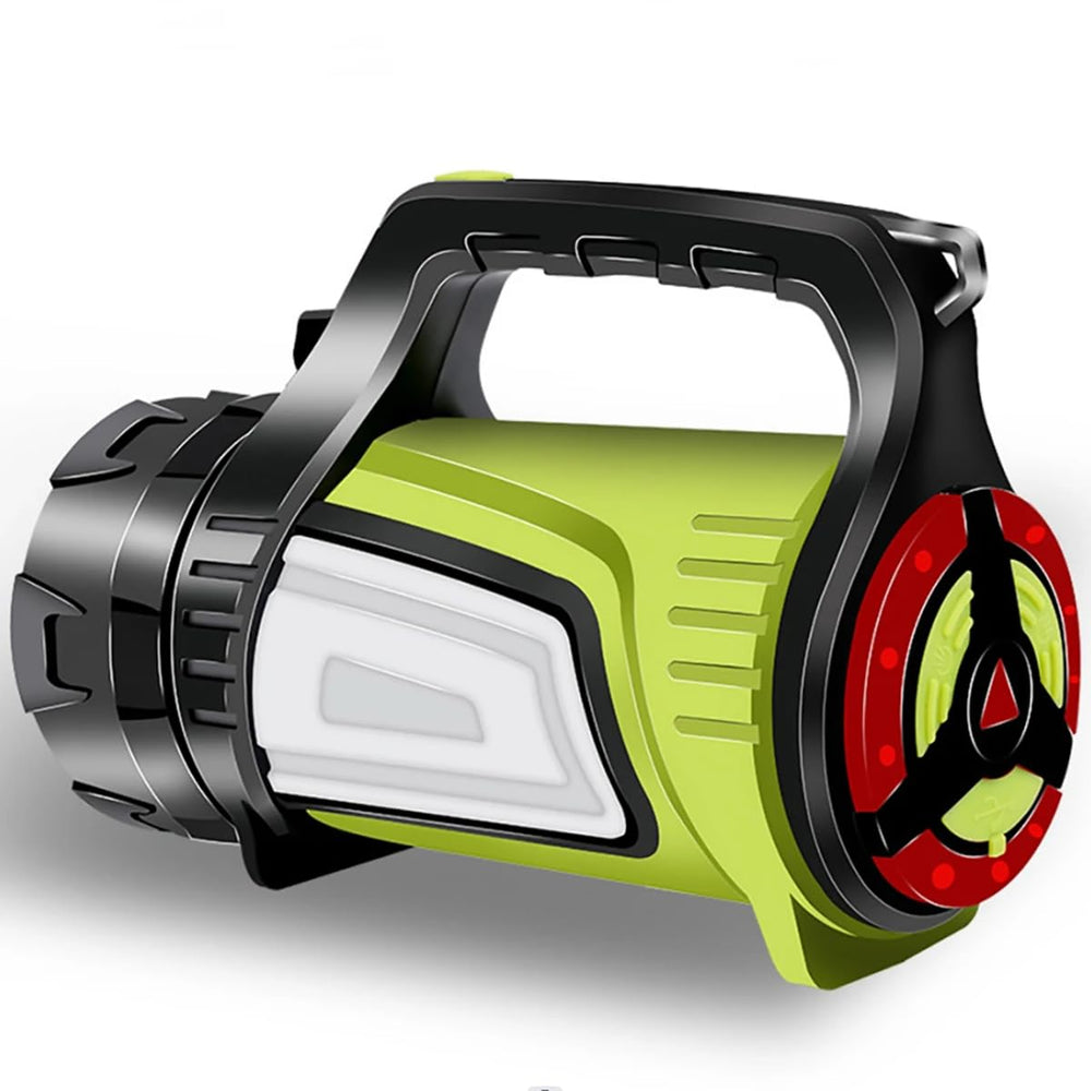Pocketman searchlight package includes lamp and USB cable for immediate setup.