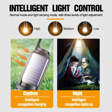 Pocketman Solar Camp Light with 3 Modes offers versatile brightness for activities.