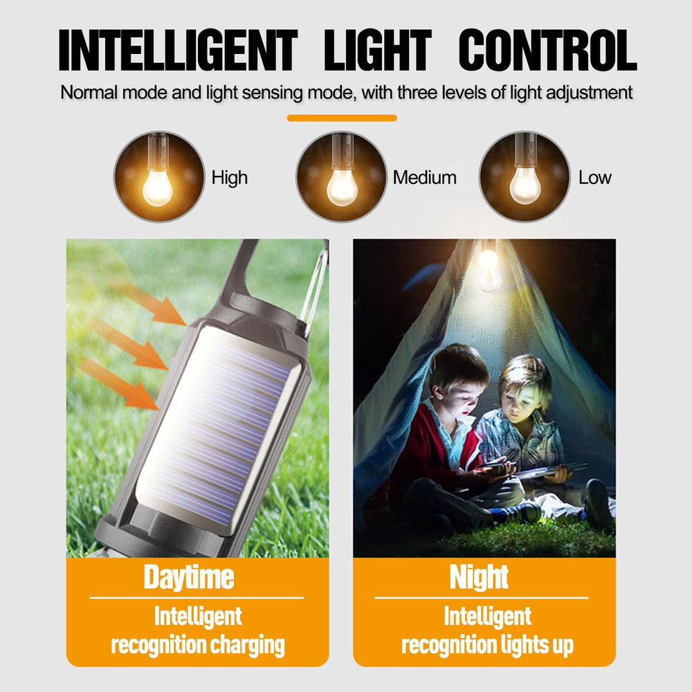 Pocketman Solar Camp Light with 3 Modes offers versatile brightness for activities.