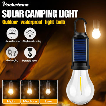 Pocketman Waterproof Camping Lantern withstands rain and wind for outdoor reliability.