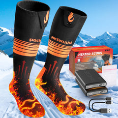 Pocleanish heated socks with 360-degree heating deliver toes-to-arch warmth for all-day wear.