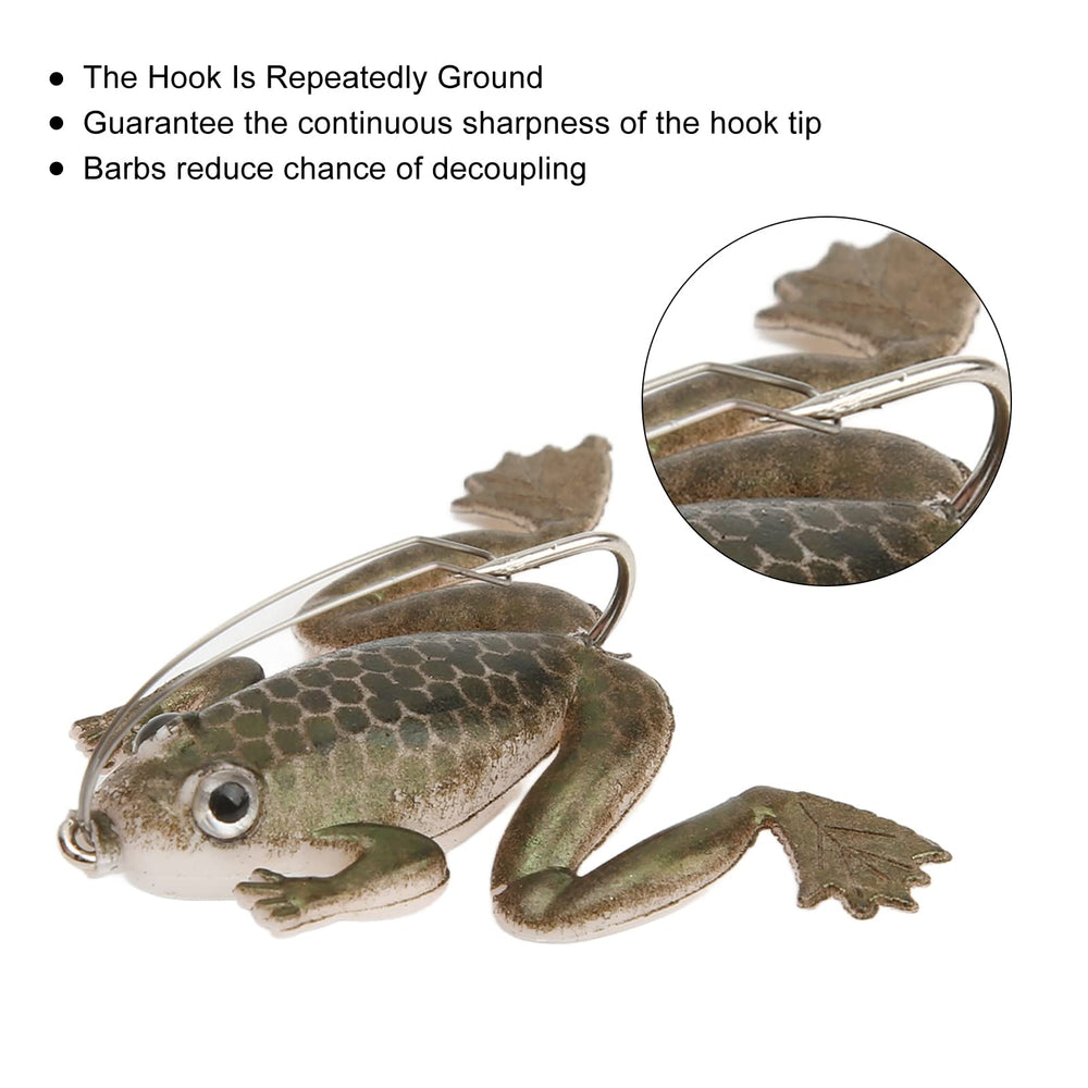 POENVFPO Frog Lure anti decoupling tip keeps hooks secure while retrieved
