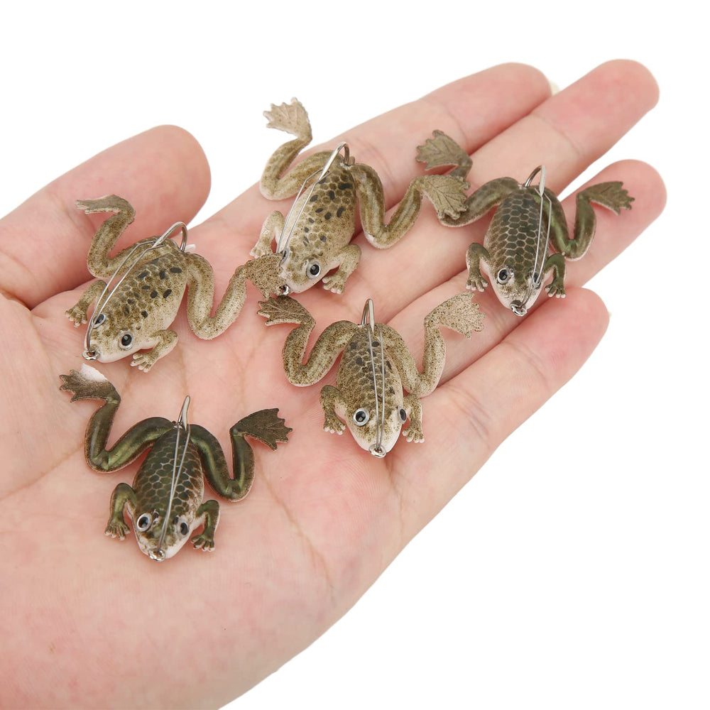 POENVFPO Frog Lure soft rubber material for durability and flexible action
