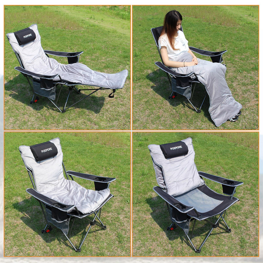POEPORE cup holder and side pocket keep essentials within reach.