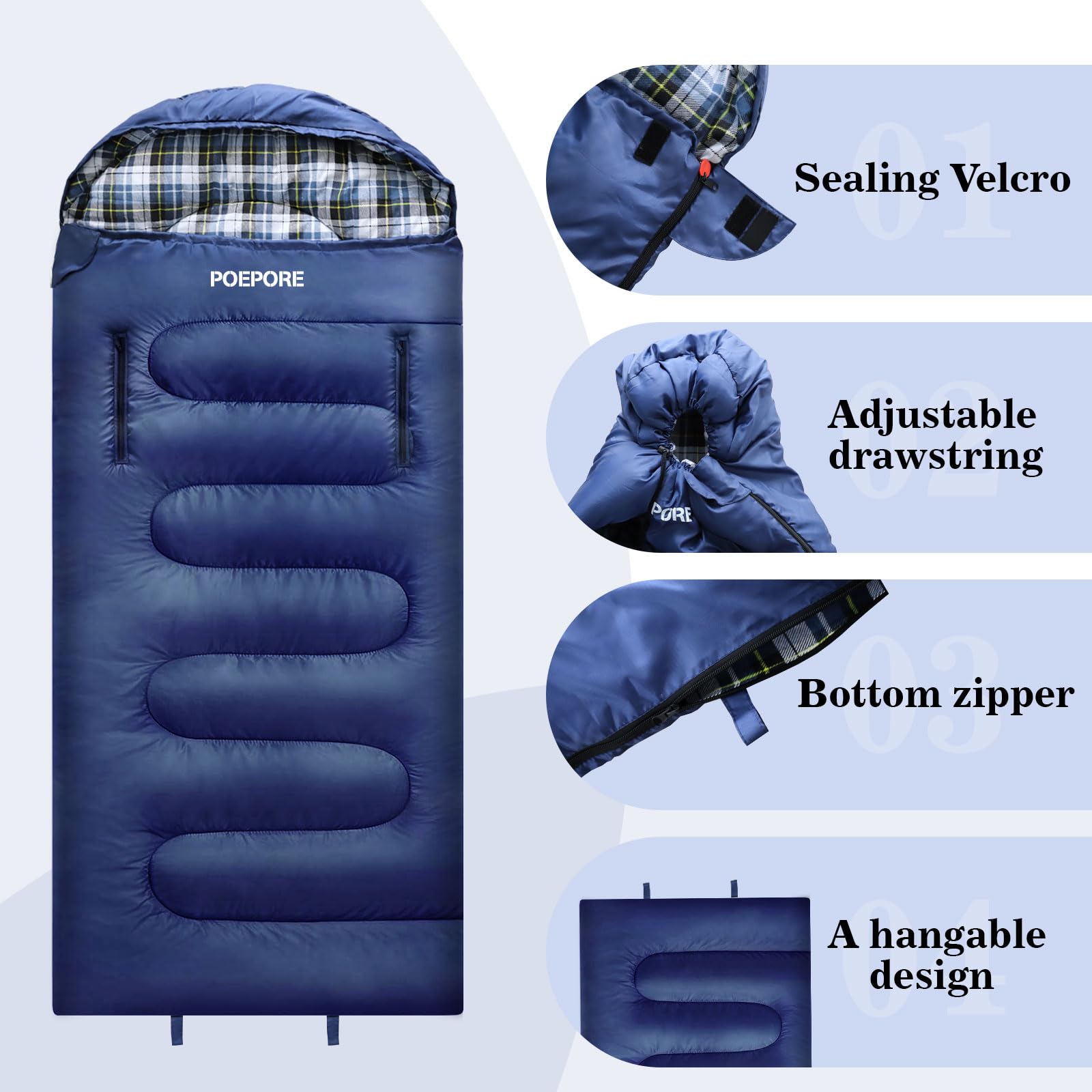 POEPORE zippered armholes help access devices without exiting the bag
