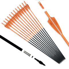 Pointdo 30-inch carbon arrow with fluorescent shaft improves target spotting during practice.