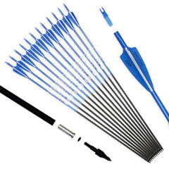 Pointdo 30inch carbon arrow with fluorescent shaft improves visibility during practice.