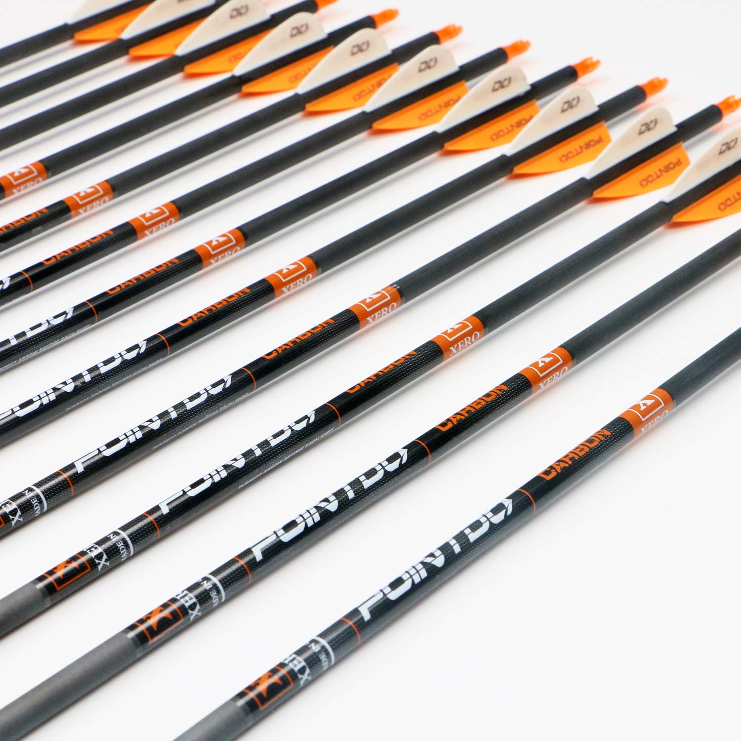 Pointdo XERO target-practice setup highlighting durable carbon shaft for consistent shots