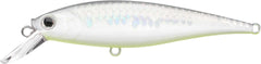 Front view of LUCKY CRAFT Pointer 78SP 3-inch MS Gun Metal Shad lure