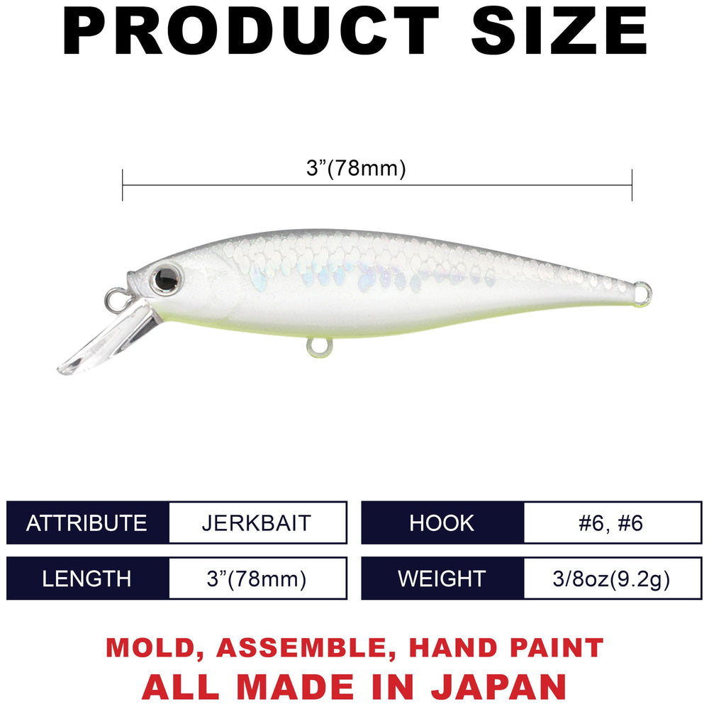Side profile of Pointer 78SP 3-inch MS Gun Metal Shad lure