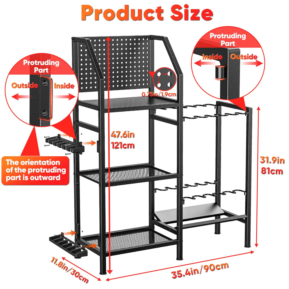 Holds up to 18 fishing rods with EVA foam-lined slots