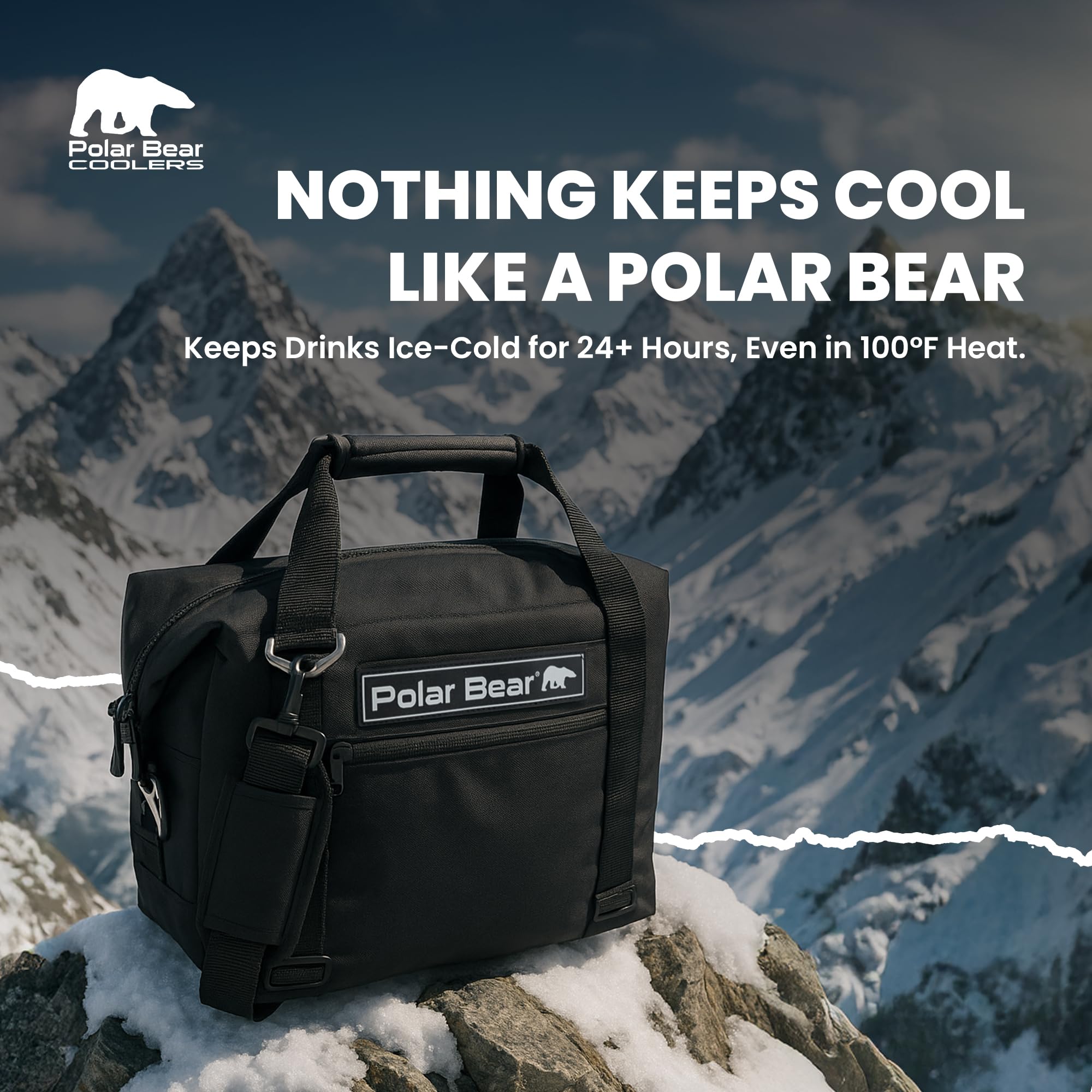 Polar Bear Coolers side-pocket-ready customization supports branding or monogram