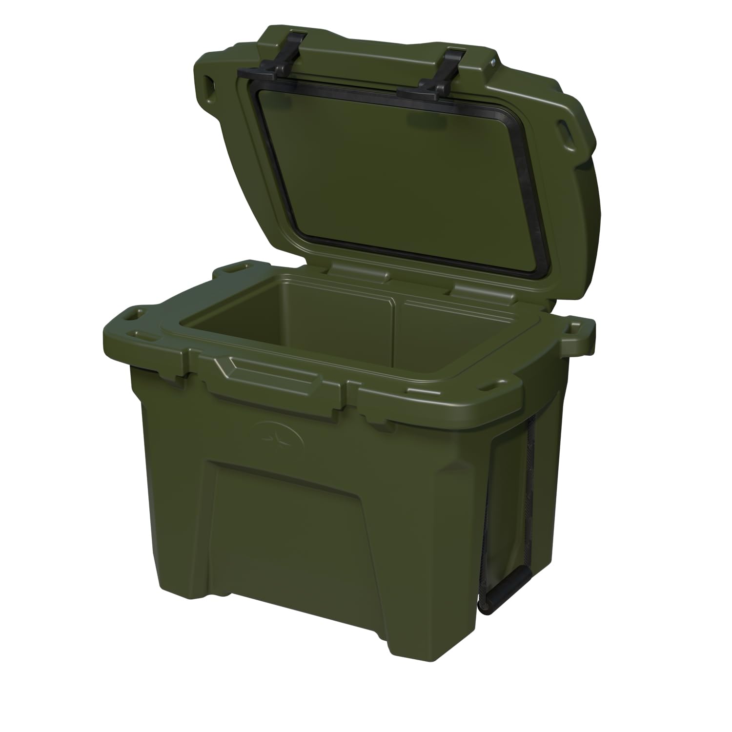 Polaris NorthStar 30 Qt cooler lid-open view highlighting IceLock Seal for tight cooling