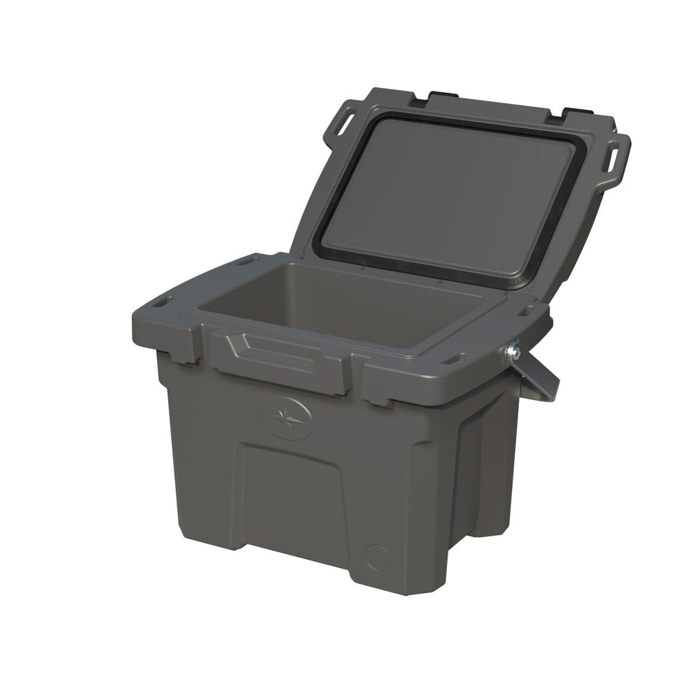 Polaris Northstar 15 qt capacity fits 12 bottles or 18 cans for outings.