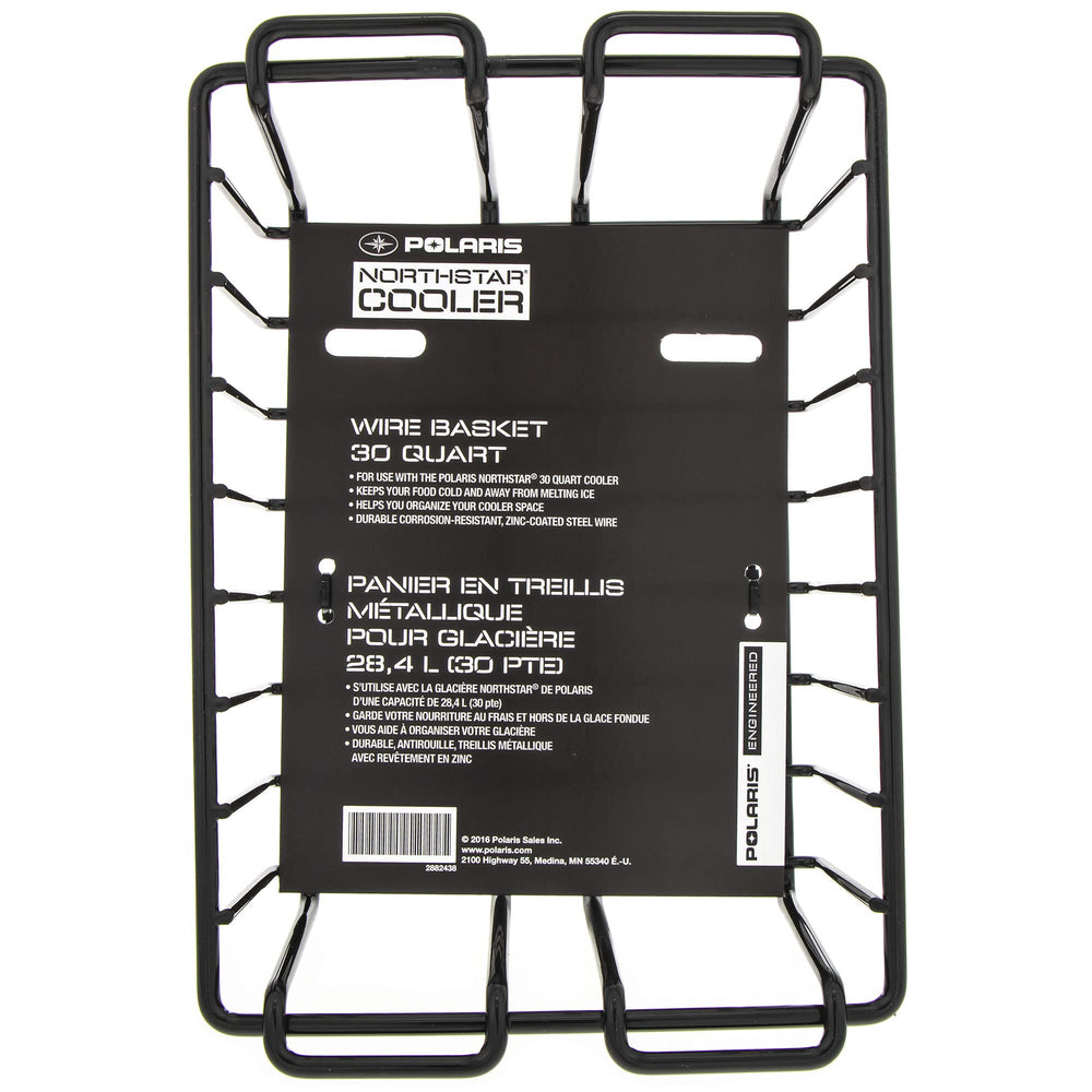 Polaris Northstar cooler basket under-lid design allows quick access and dry storage.