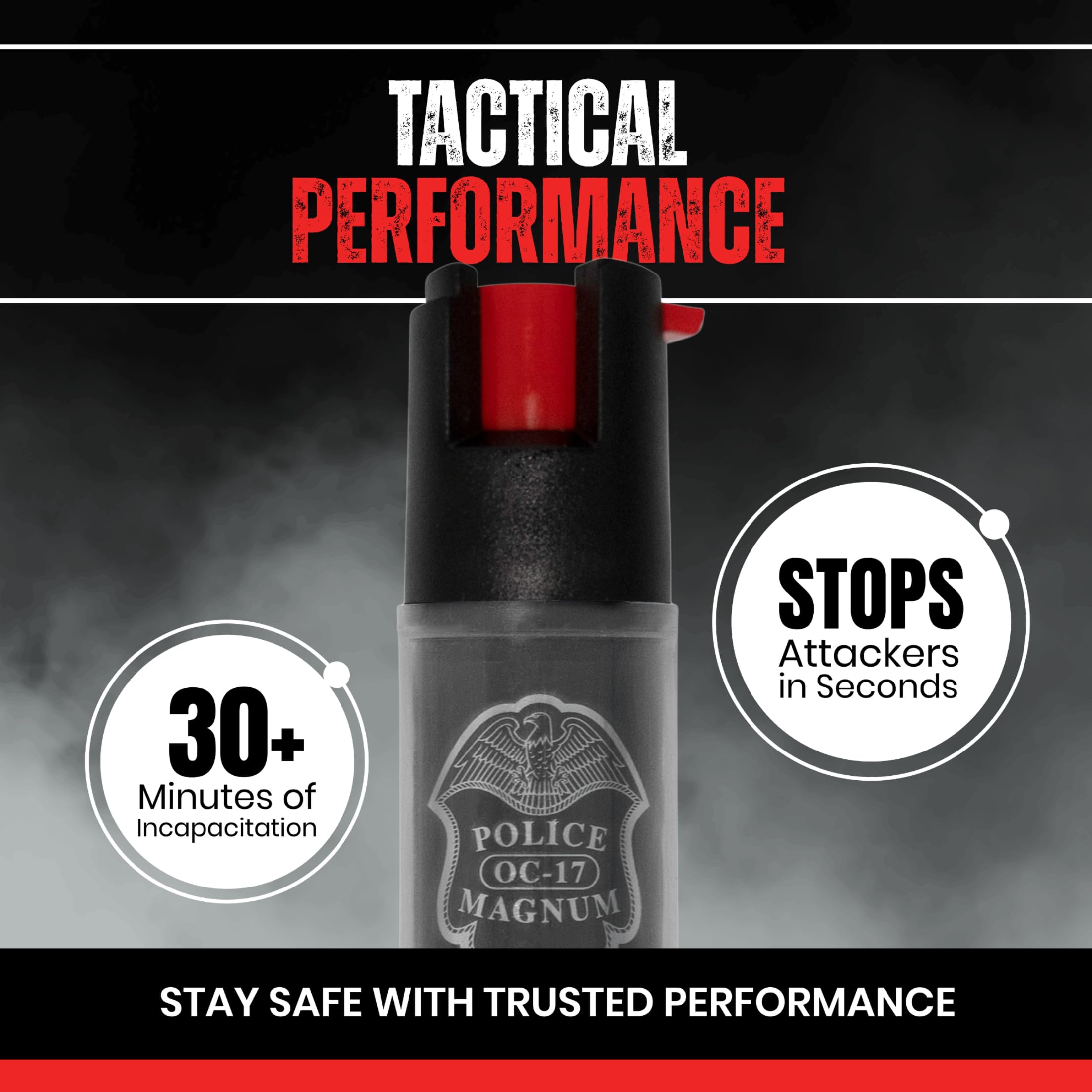 Made in the USA label on Police Magnum bottle
