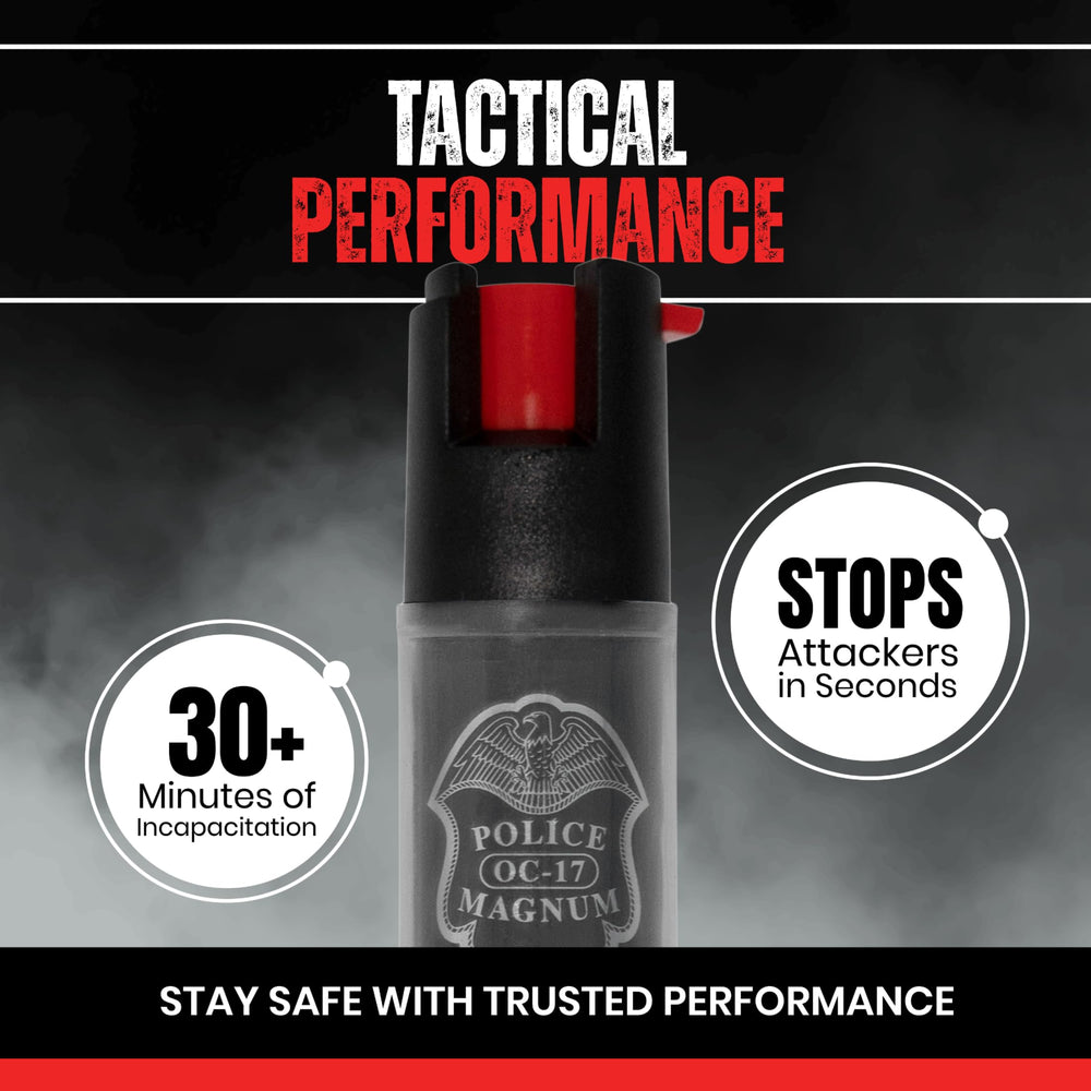 Made in the USA label on Police Magnum bottle