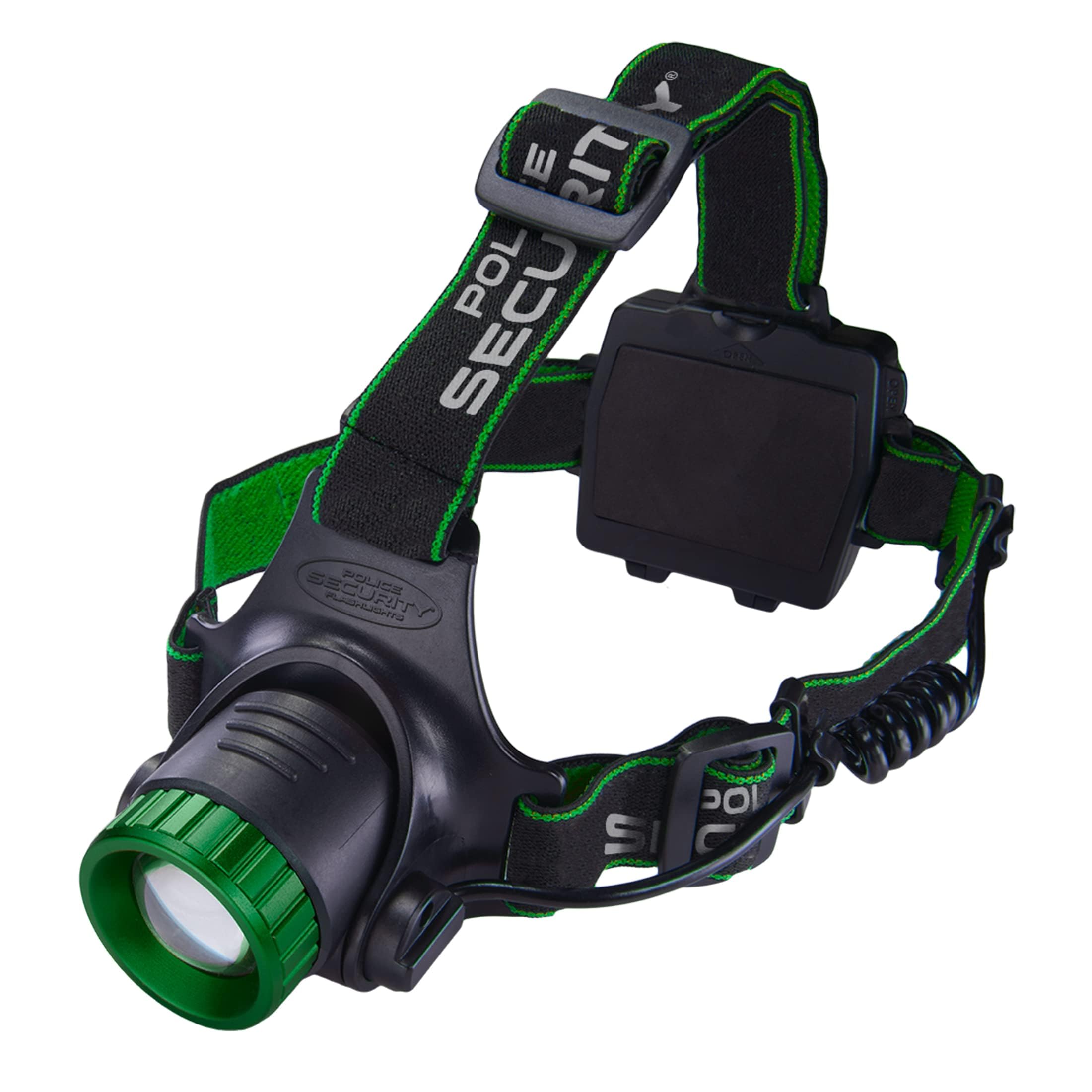 Police Security Blackout-R headlamp front view for hands-free outdoor tasks