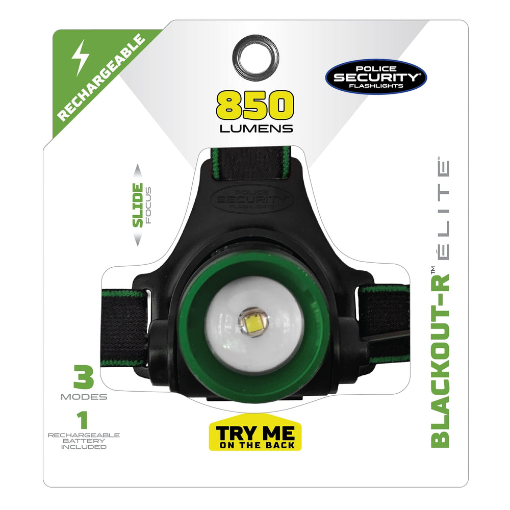 Police Security Blackout-R low beam provides extended run time for night projects