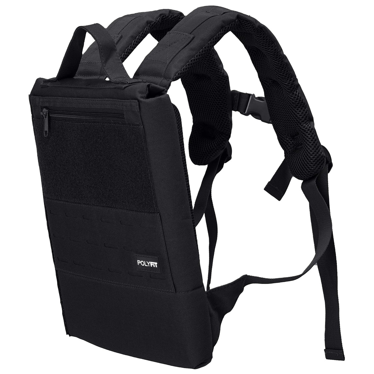 Polyfit Rucking Backpack 2.0 front view for balanced weight distribution during walks.