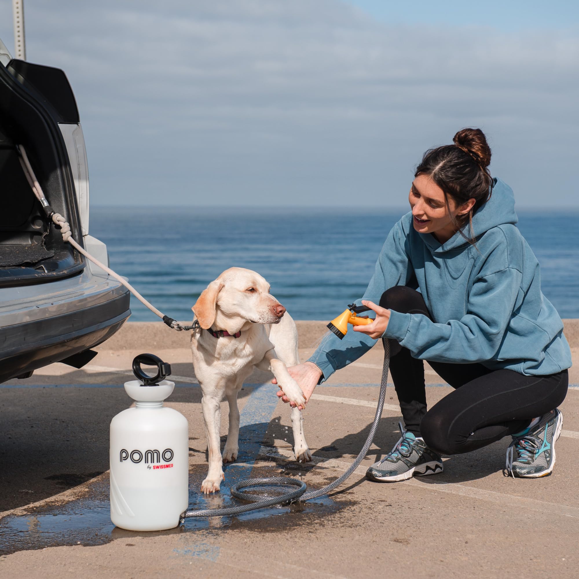 Pomo BPA-free HDPE body ensures durable safe camping water delivery