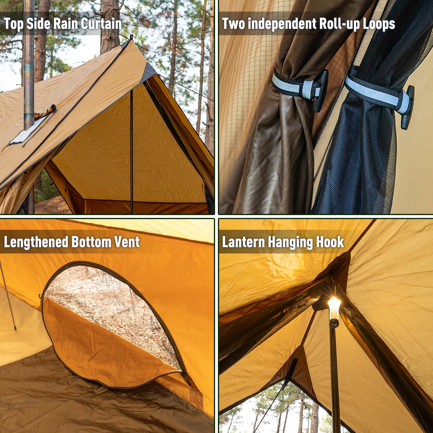 Pomoly Chalet 70 Pro aluminum poles delivering sturdy wind resistance.