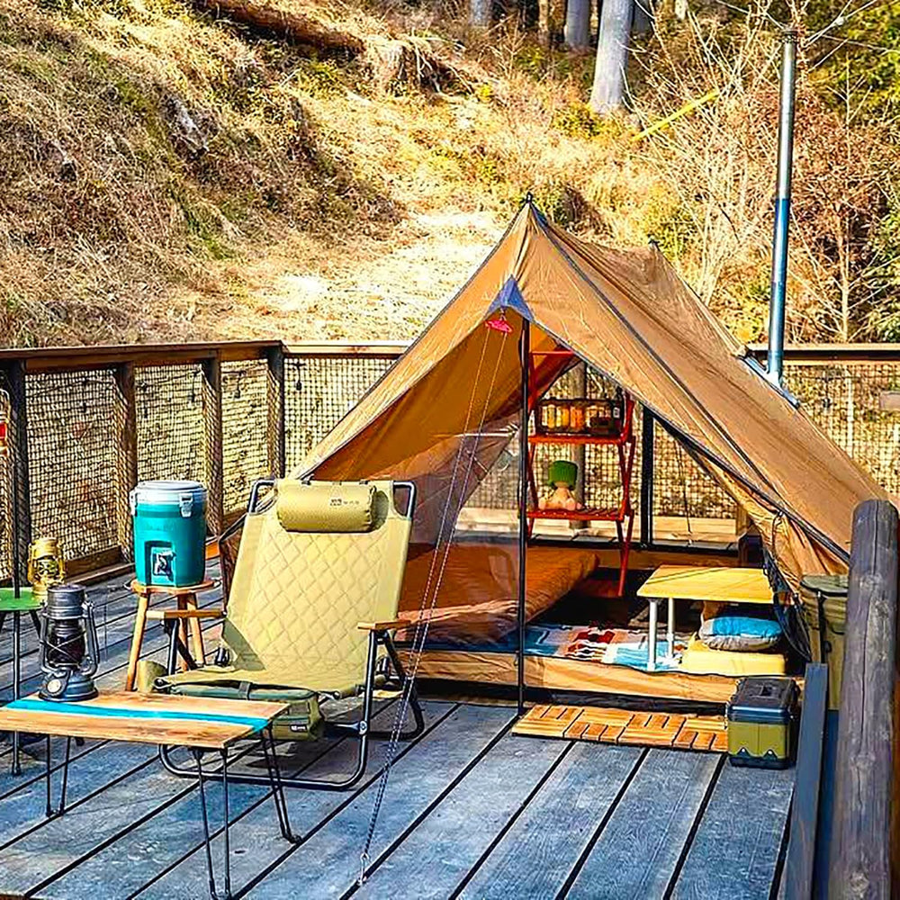 POMOLY CHALET 70 PRO fireproof ground sheet ensures safer camp flooring