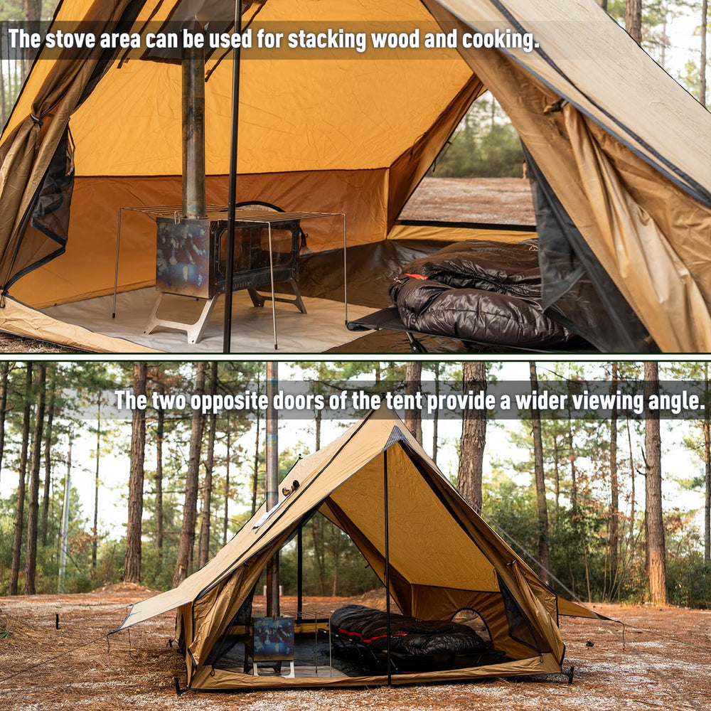 Pomoly Chalet 70 Pro rain curtain illustrating splash protection when doors are opened.