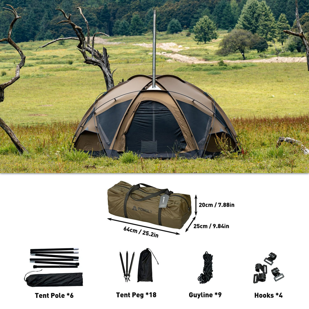 Pomoly Dome X6 Pro freestanding dome structure offers stable shelter in harsh conditions