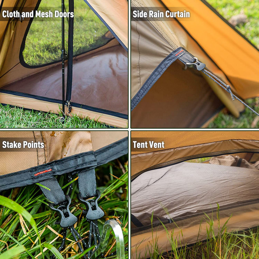 POMOLY STOVEHUT70 double-layer design provides mosquito protection and breathability.