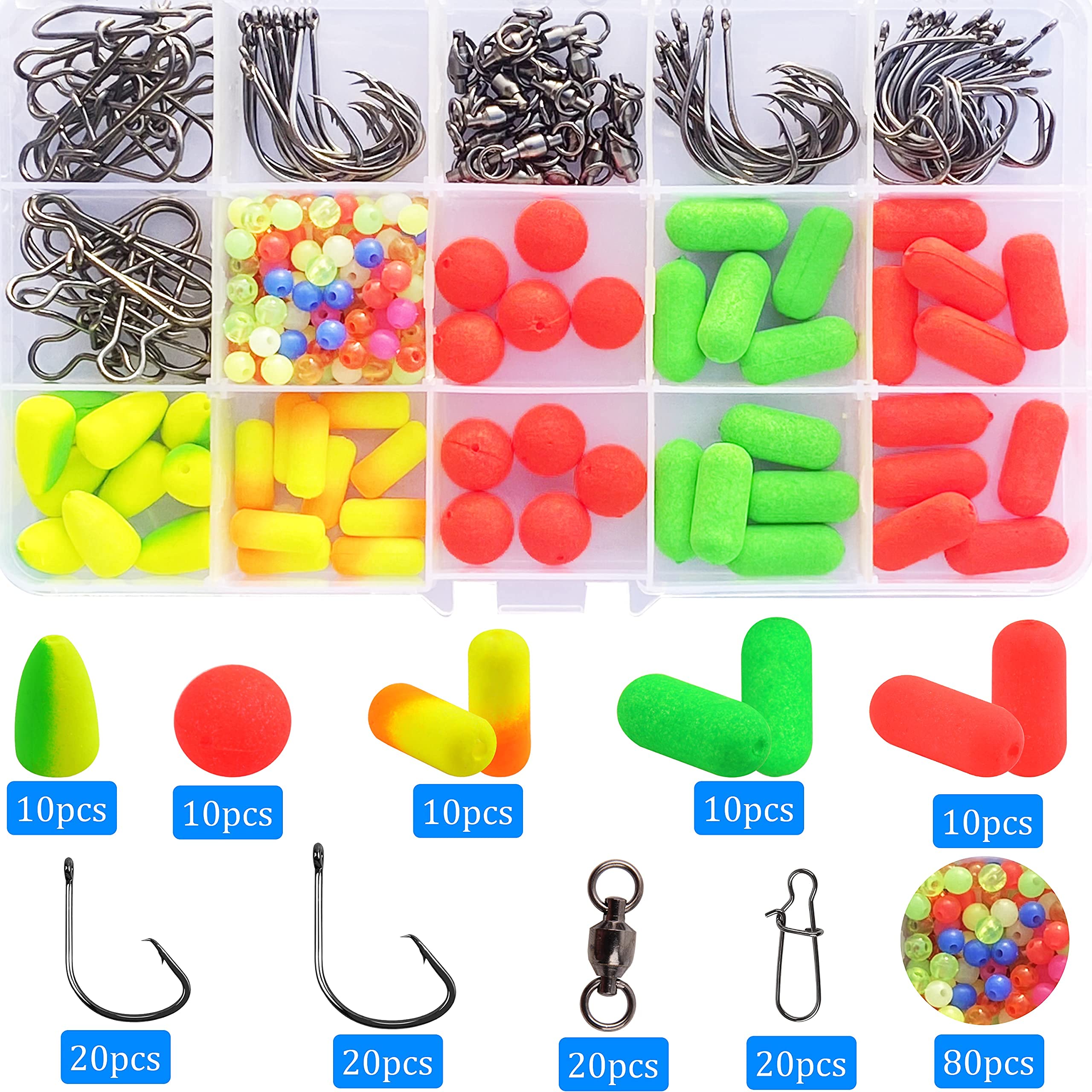 DIY setup showing 25pcs of 2-hook pompano rigs