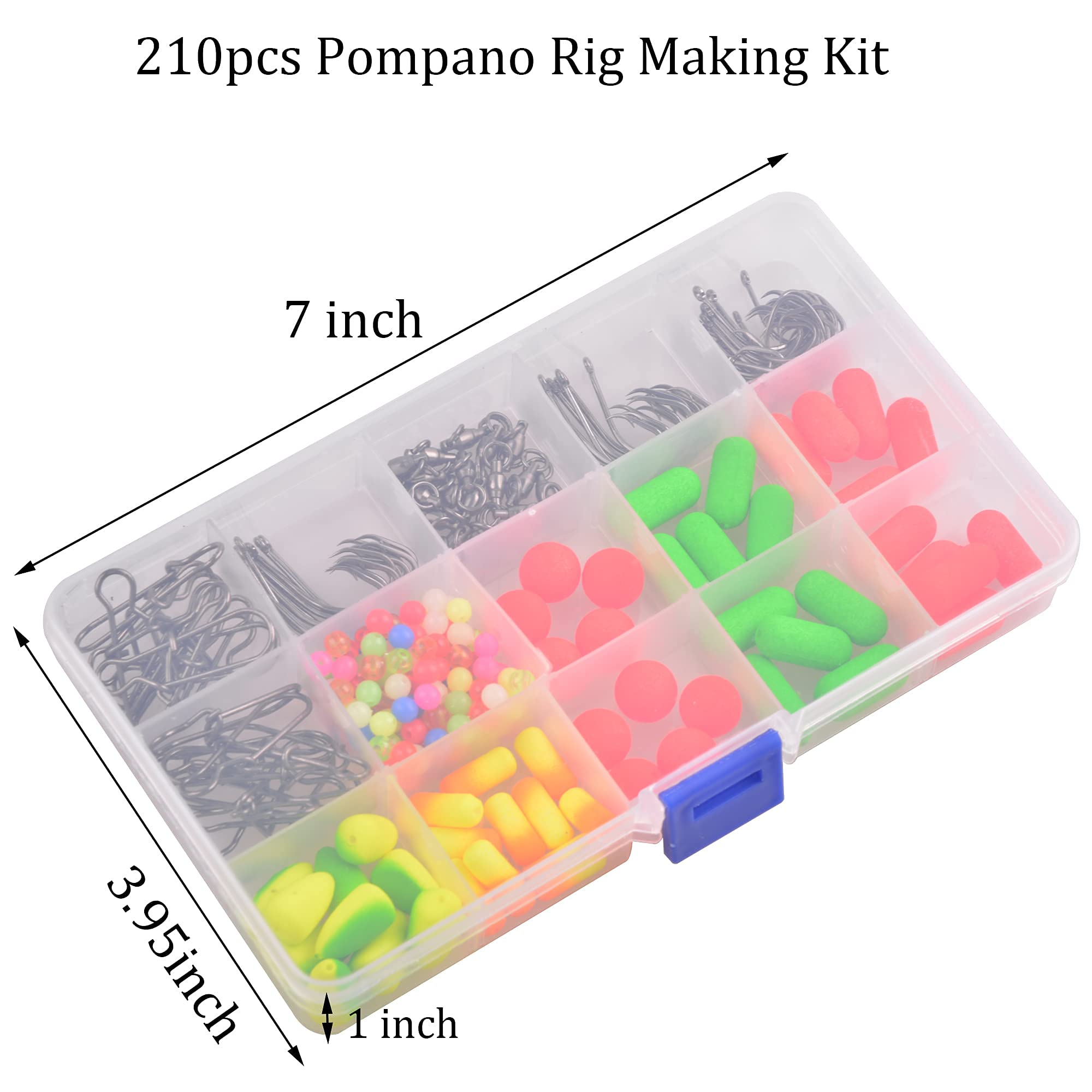 Complete pompano rigs for surf fishing setup