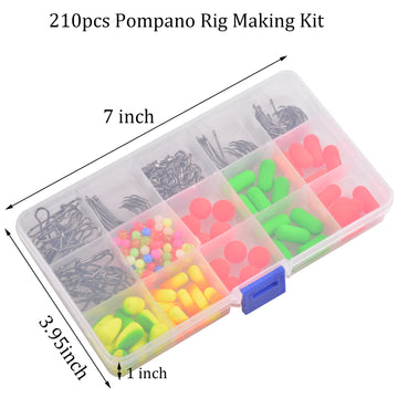 Complete pompano rigs for surf fishing setup