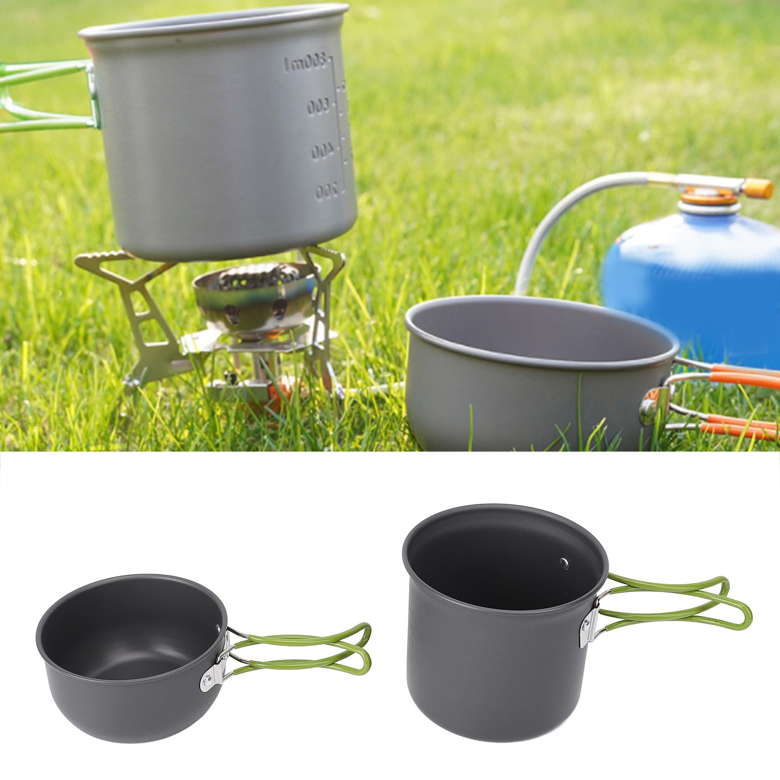 Pongnas camp cooking set aluminum alloy feature, rugged camp reliability.