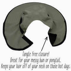 Durable polyester Ponyflo hat provides comfort in sunny outdoor settings