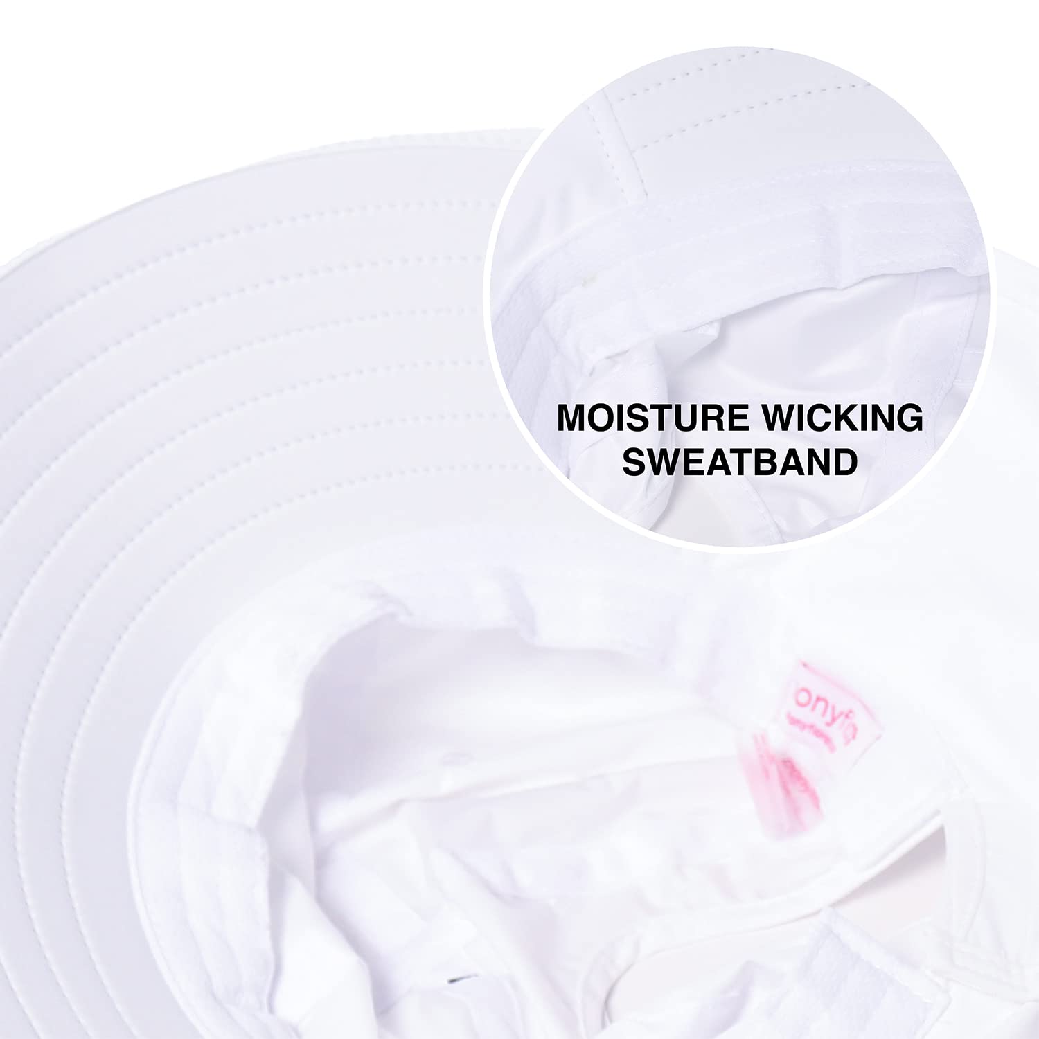 Ponyflo Sun Hat White folded for travel, easy packing.