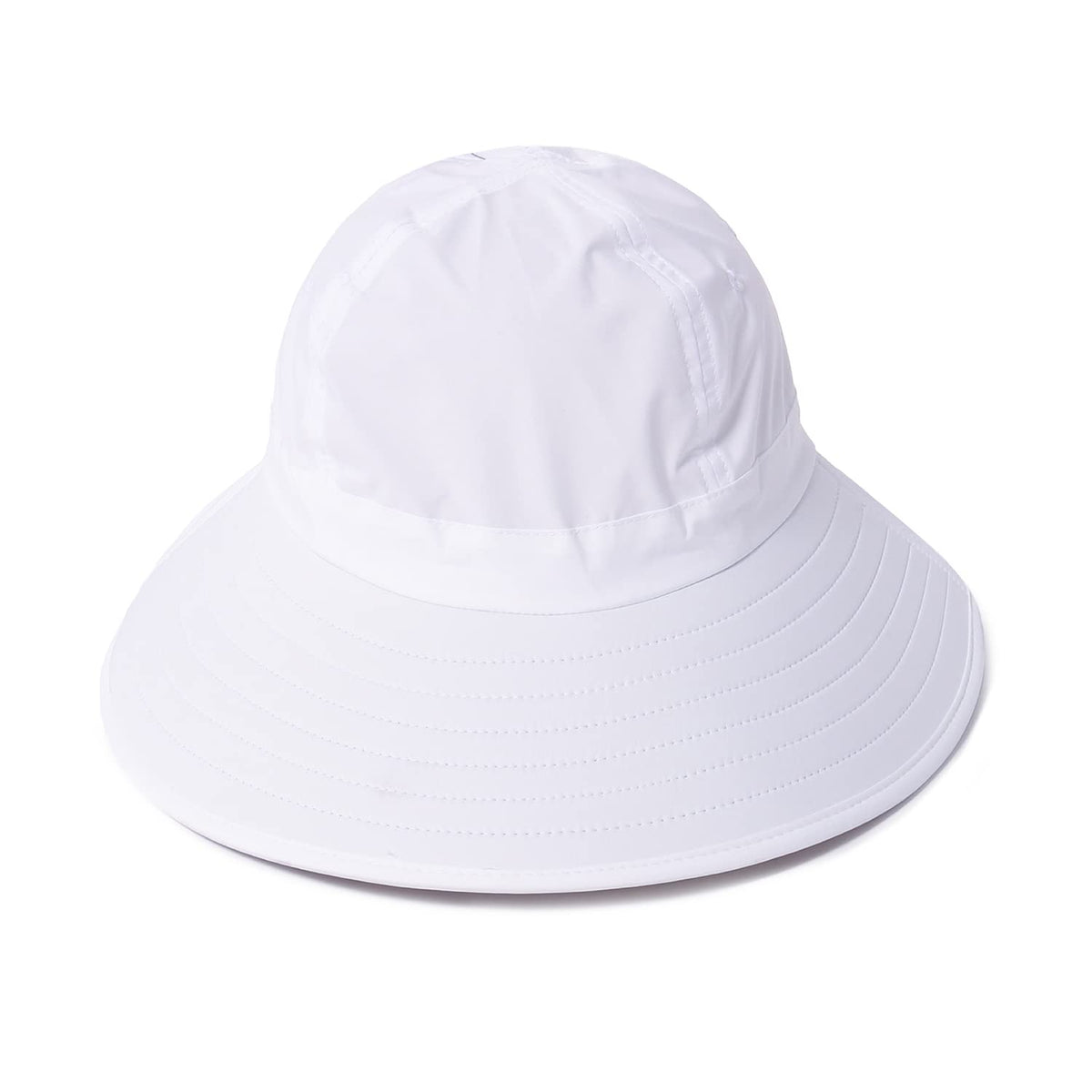 Ponyflo Sun Hat White, front view, provides sun protection for outdoor adventures.