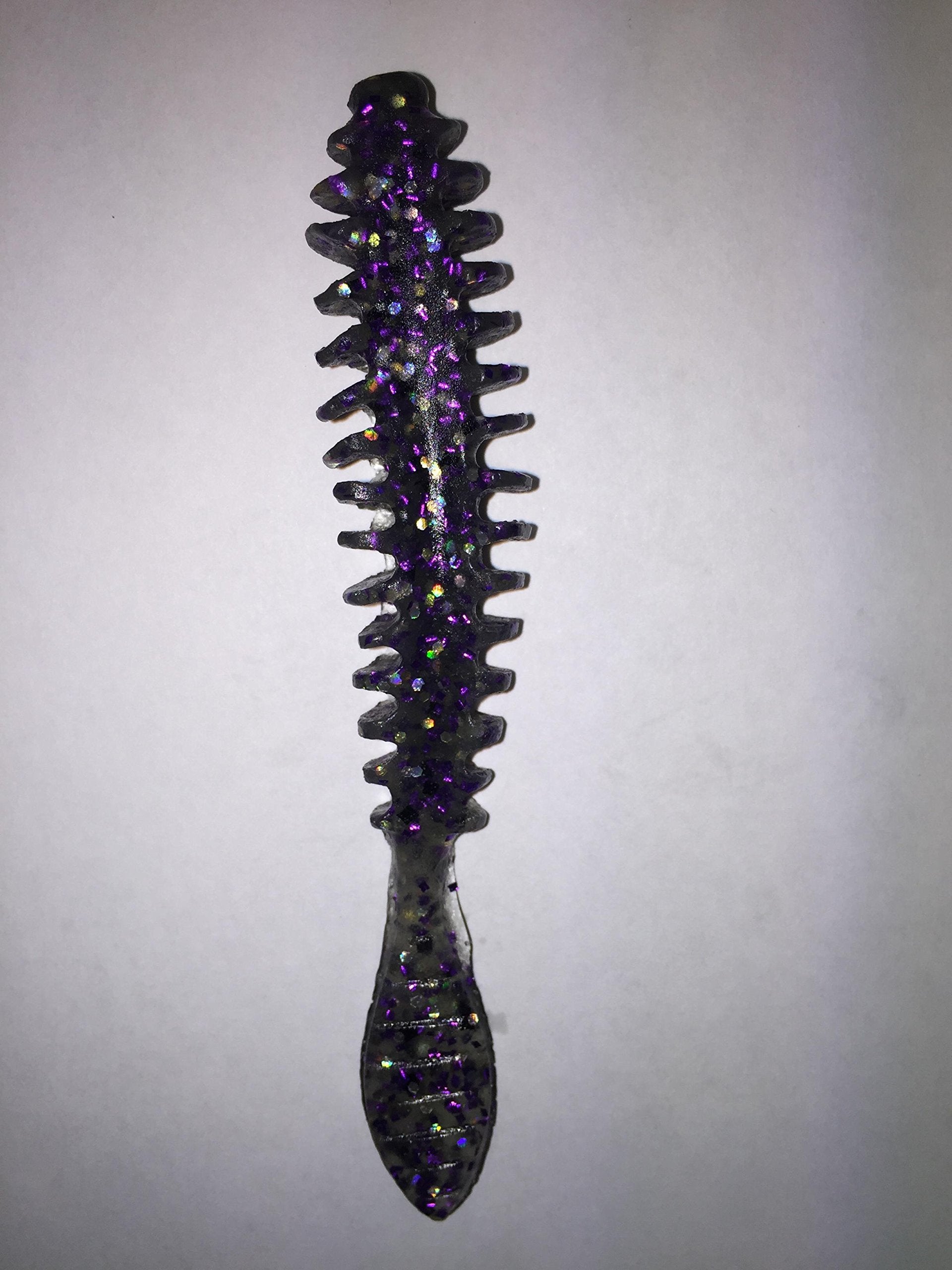 Poor Boy's Baits Smoke Purple Erie Darter Grey, top view, salt-impregnated durability.