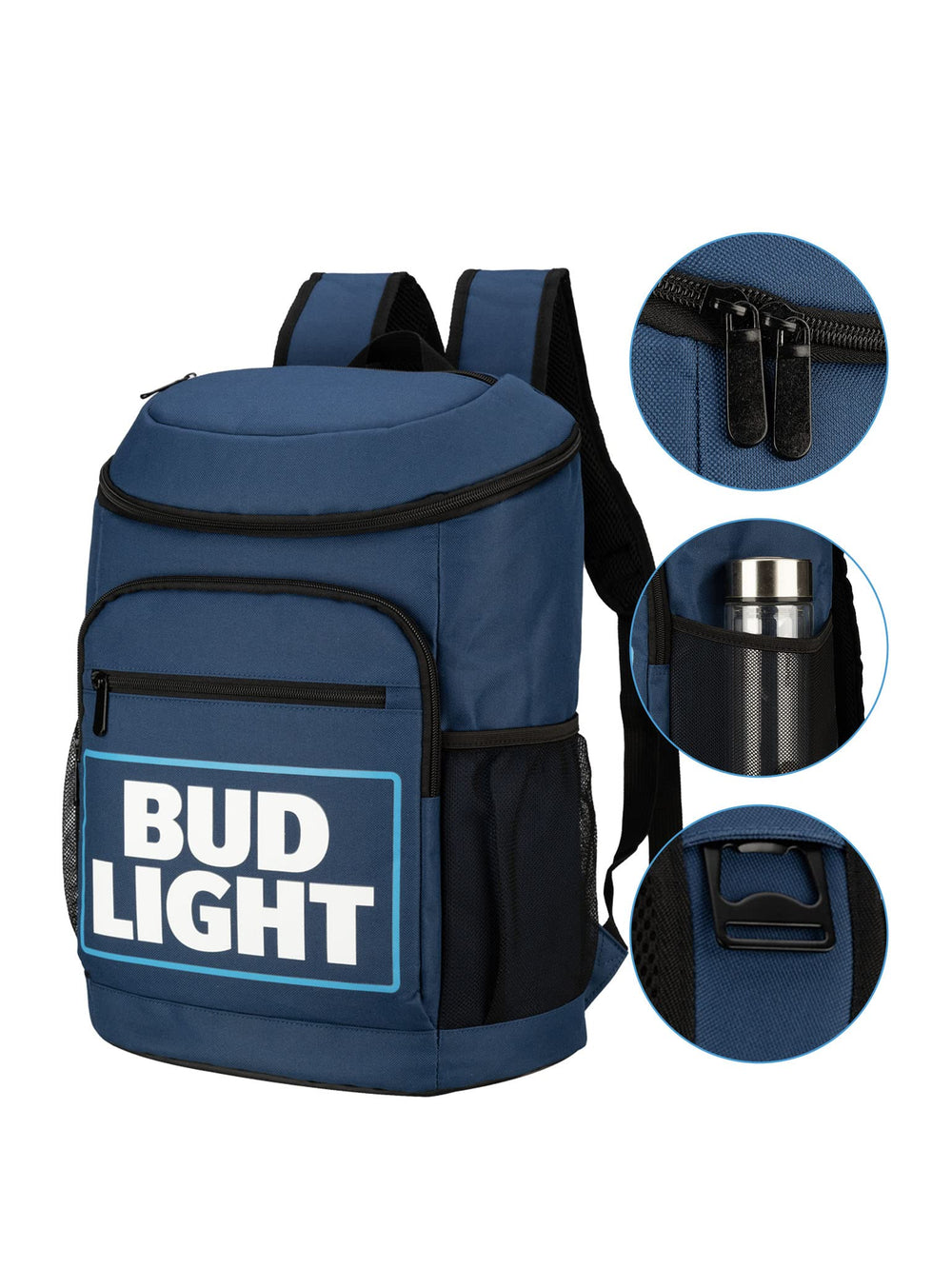 POPCULT beer cooler backpack dimensions illustrate 21-liter spacious main area