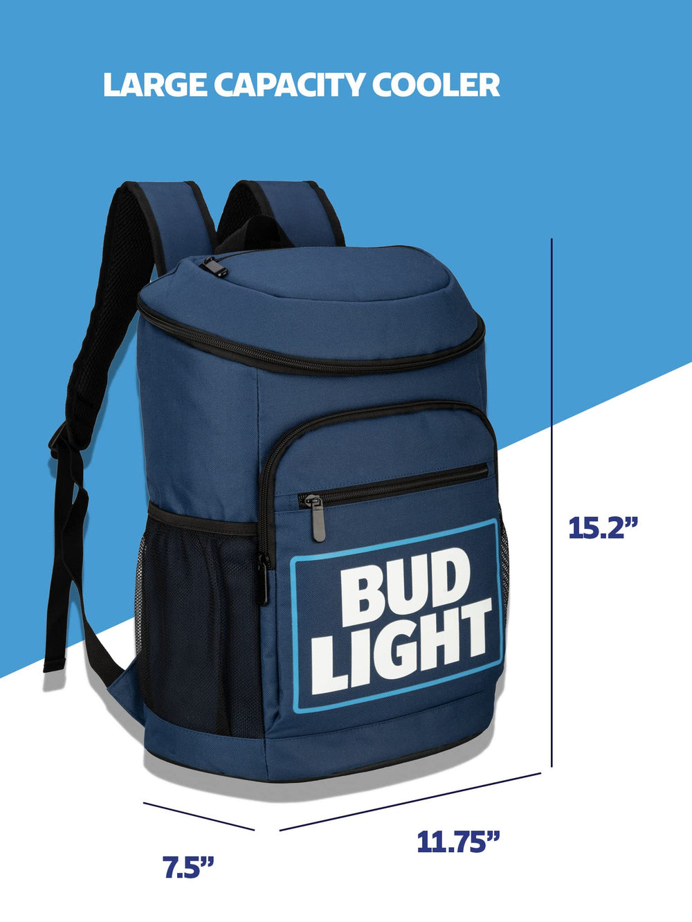 POPCULT beer cooler backpack side pocket shows bottle holders for beverages