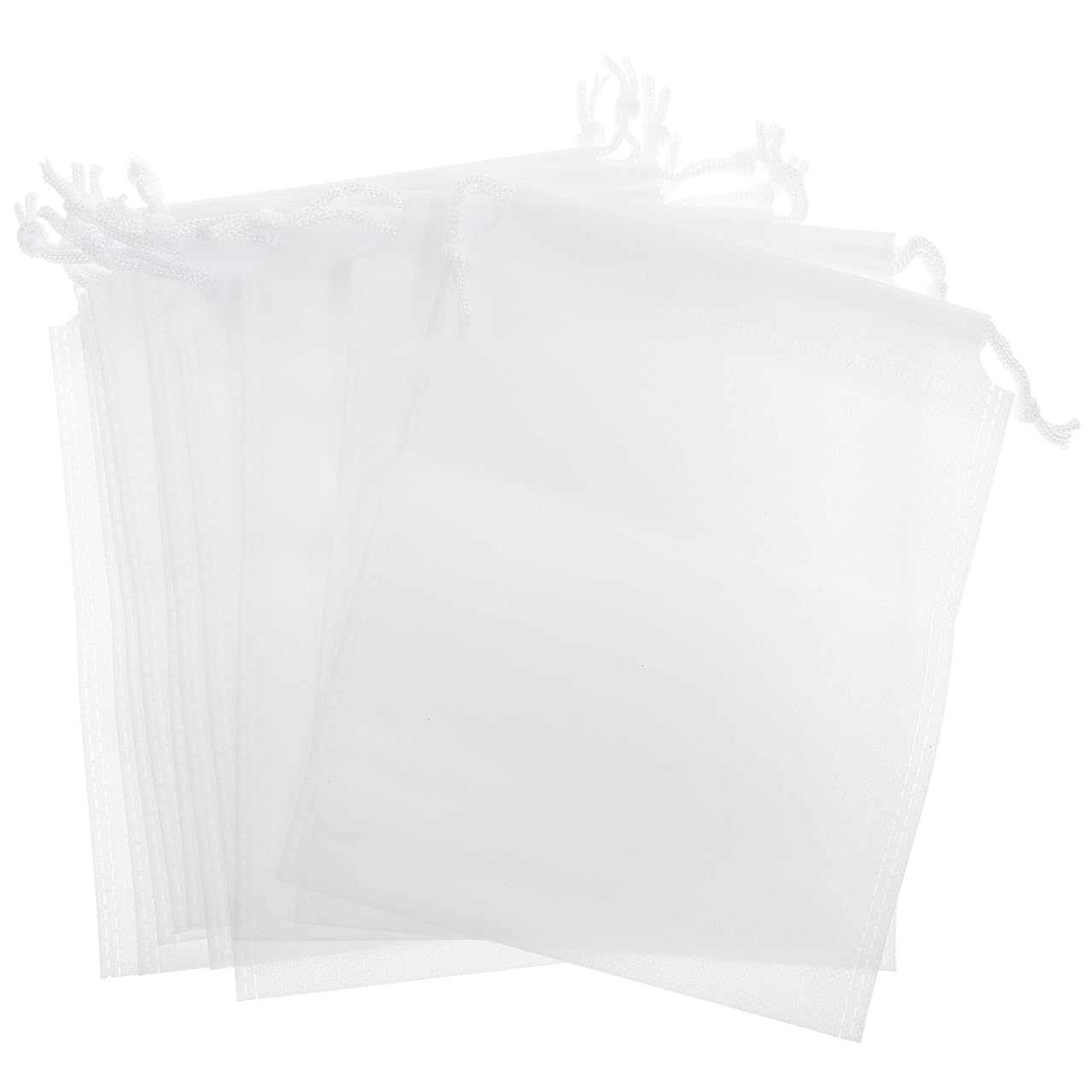 Front view of POPETPOP 10-piece mesh bait bags for crab traps