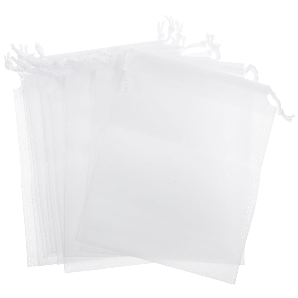 Front view of POPETPOP 10-piece mesh bait bags for crab traps