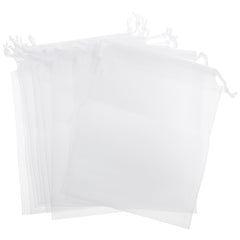 Front view of POPETPOP 10-piece mesh bait bags for crab traps