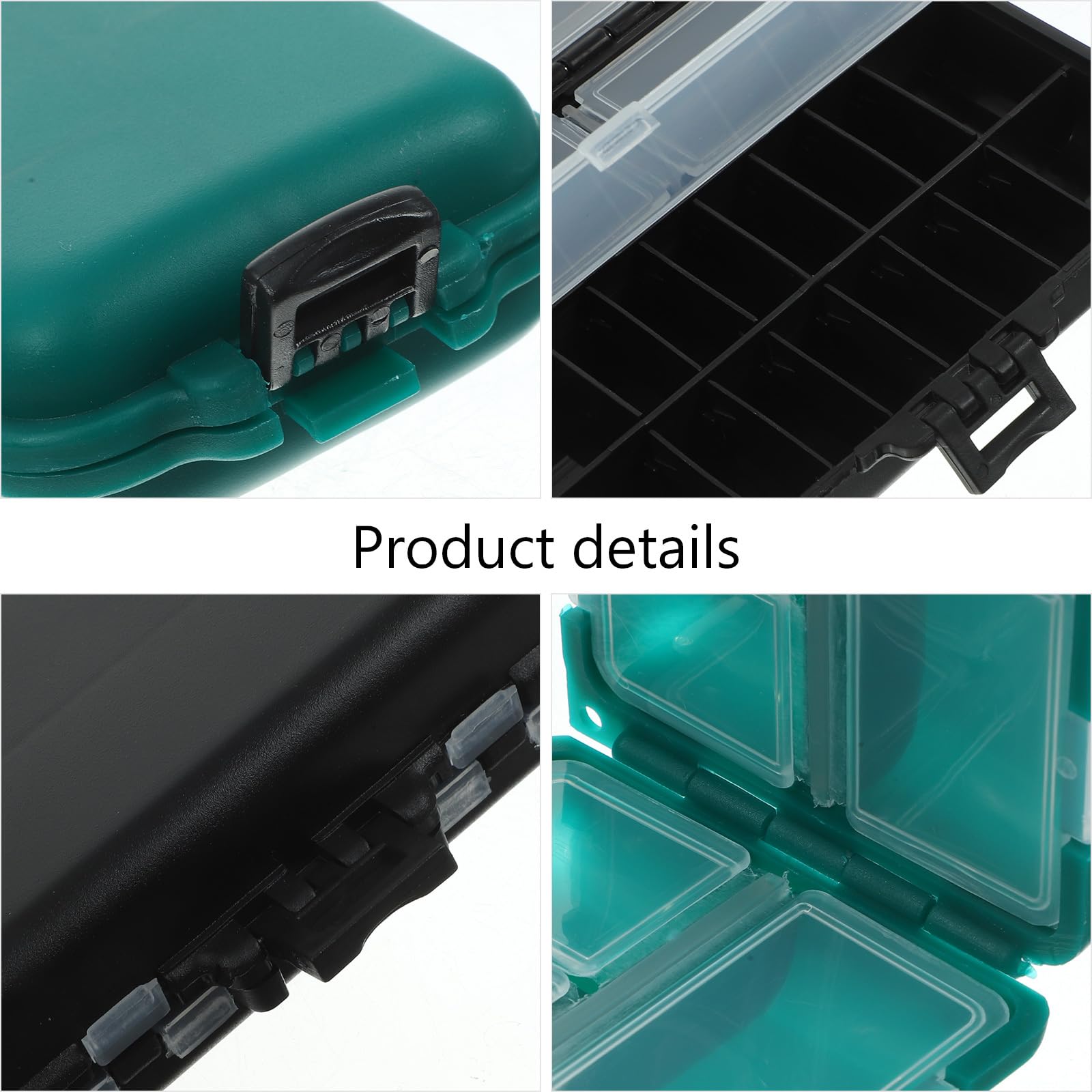 POPETPOP fishing tackle box handle groove aids grip and prevents accidental openings.