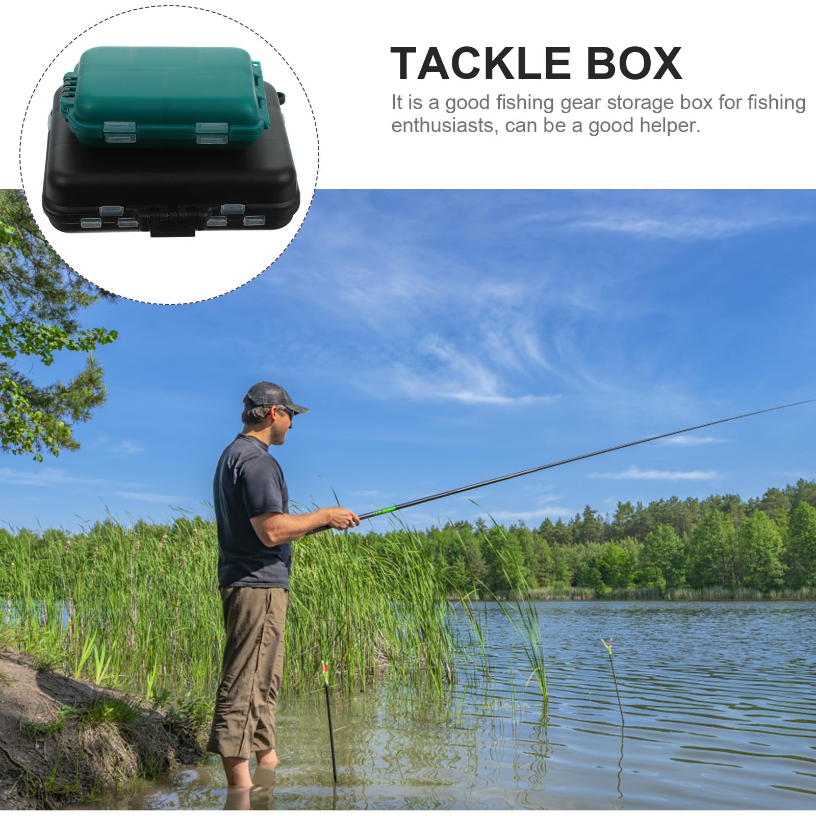 POPETPOP fishing tackle box waterproof durable protects lures and hooks in all conditions.