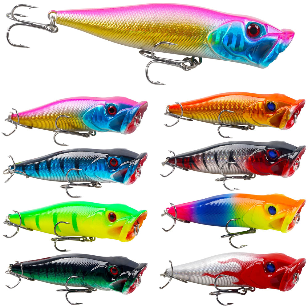 Eight-piece popper lure set