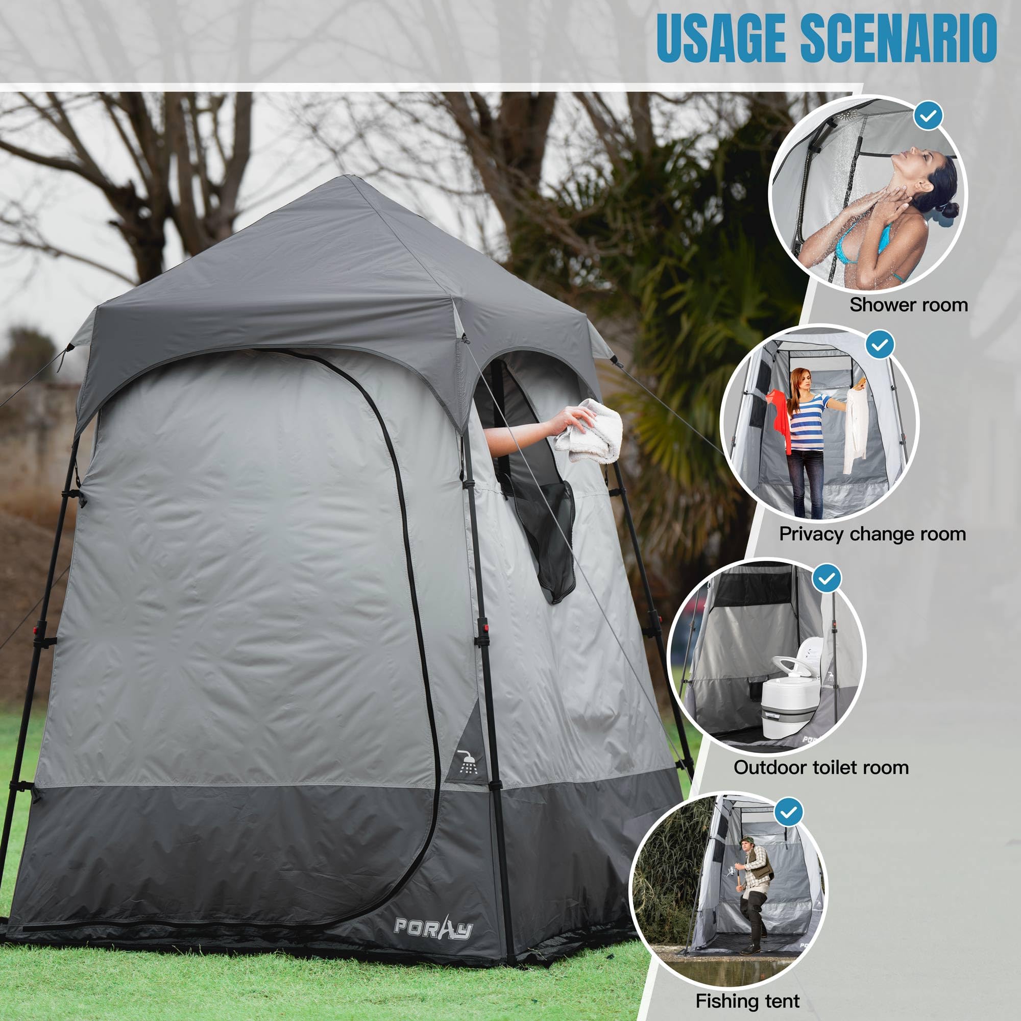Porayhut compact carry bag makes transport easy.