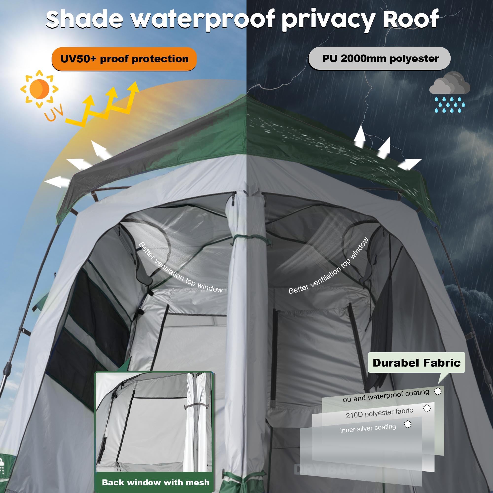 Porayhut dry-wet zone separation keeps surfaces dry and comfortable