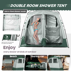 Porayhut shower tent interior roomy changing area and dry zone